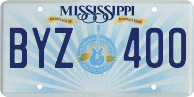 MS license plate BYZ400