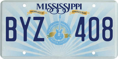 MS license plate BYZ408
