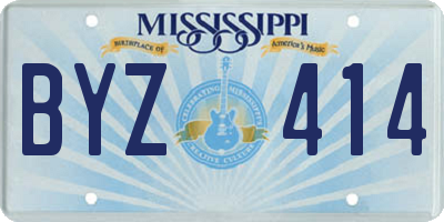 MS license plate BYZ414