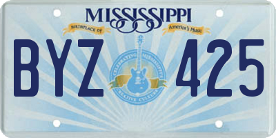 MS license plate BYZ425