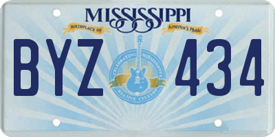 MS license plate BYZ434
