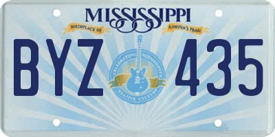 MS license plate BYZ435