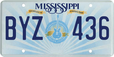 MS license plate BYZ436