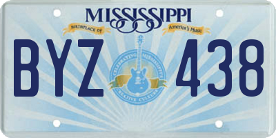 MS license plate BYZ438