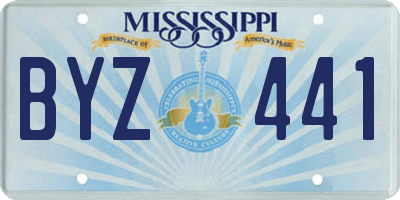 MS license plate BYZ441