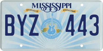 MS license plate BYZ443