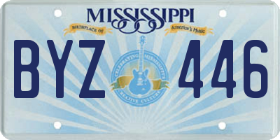 MS license plate BYZ446