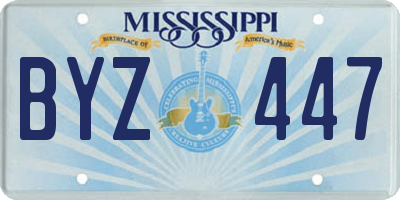 MS license plate BYZ447