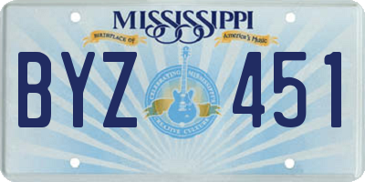 MS license plate BYZ451