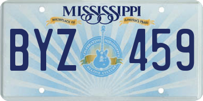MS license plate BYZ459
