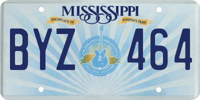 MS license plate BYZ464