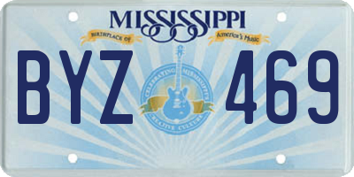 MS license plate BYZ469