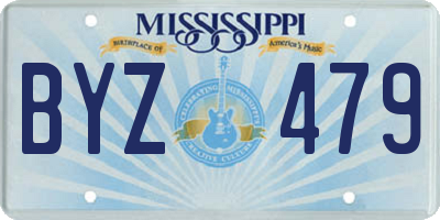 MS license plate BYZ479
