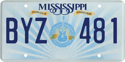 MS license plate BYZ481