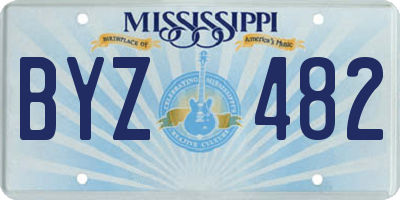 MS license plate BYZ482