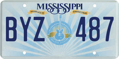 MS license plate BYZ487