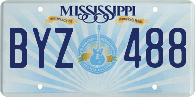 MS license plate BYZ488