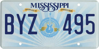 MS license plate BYZ495