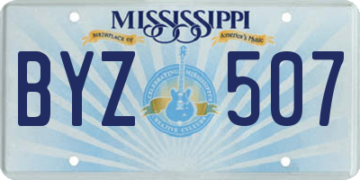 MS license plate BYZ507