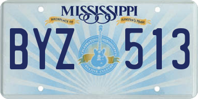 MS license plate BYZ513
