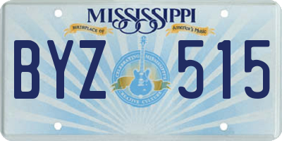 MS license plate BYZ515