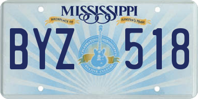 MS license plate BYZ518