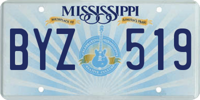MS license plate BYZ519