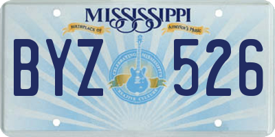 MS license plate BYZ526