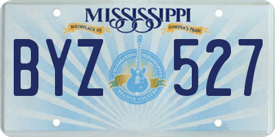 MS license plate BYZ527