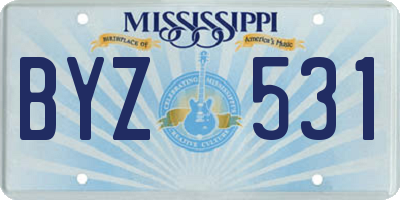 MS license plate BYZ531