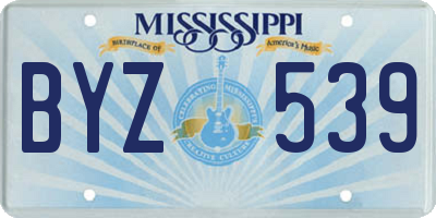 MS license plate BYZ539
