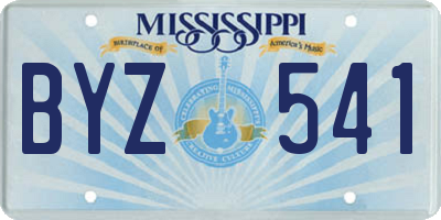 MS license plate BYZ541