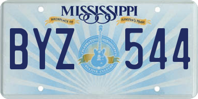 MS license plate BYZ544