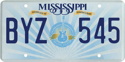 MS license plate BYZ545