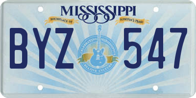 MS license plate BYZ547