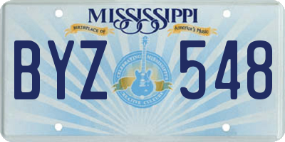 MS license plate BYZ548