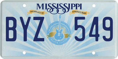 MS license plate BYZ549