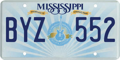 MS license plate BYZ552