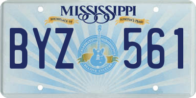 MS license plate BYZ561