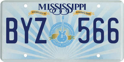 MS license plate BYZ566