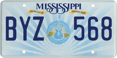 MS license plate BYZ568
