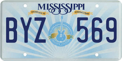 MS license plate BYZ569