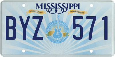 MS license plate BYZ571