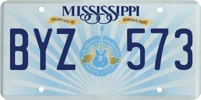 MS license plate BYZ573