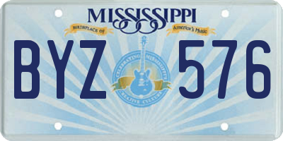 MS license plate BYZ576