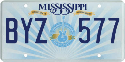 MS license plate BYZ577
