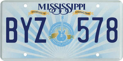 MS license plate BYZ578