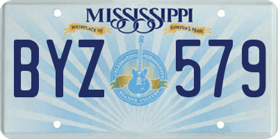 MS license plate BYZ579
