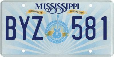 MS license plate BYZ581