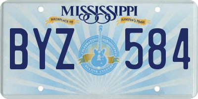 MS license plate BYZ584